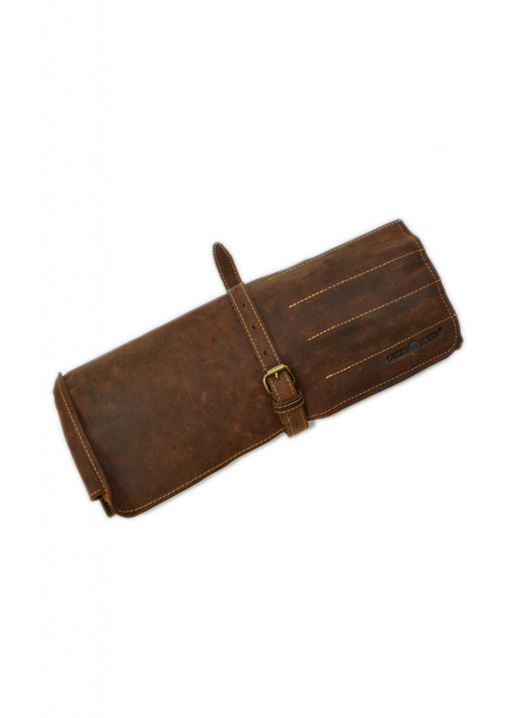 Vintage Werkzeugrolle Leder brown